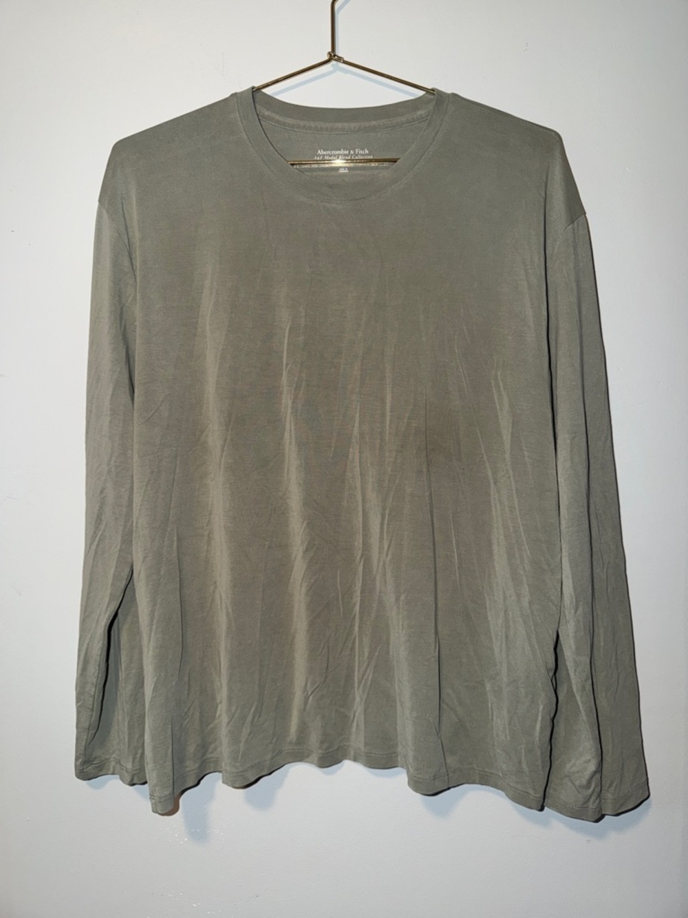 Abercrombie & Fitch SoftAF Long Sleeve Modal Tee - Olive Green - Size M